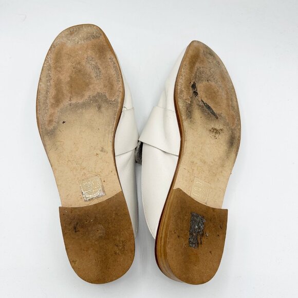 Free People At Ease Ivory Leather Loafer Shoes Size 36 US 6 Women's - Picture 6 of 6